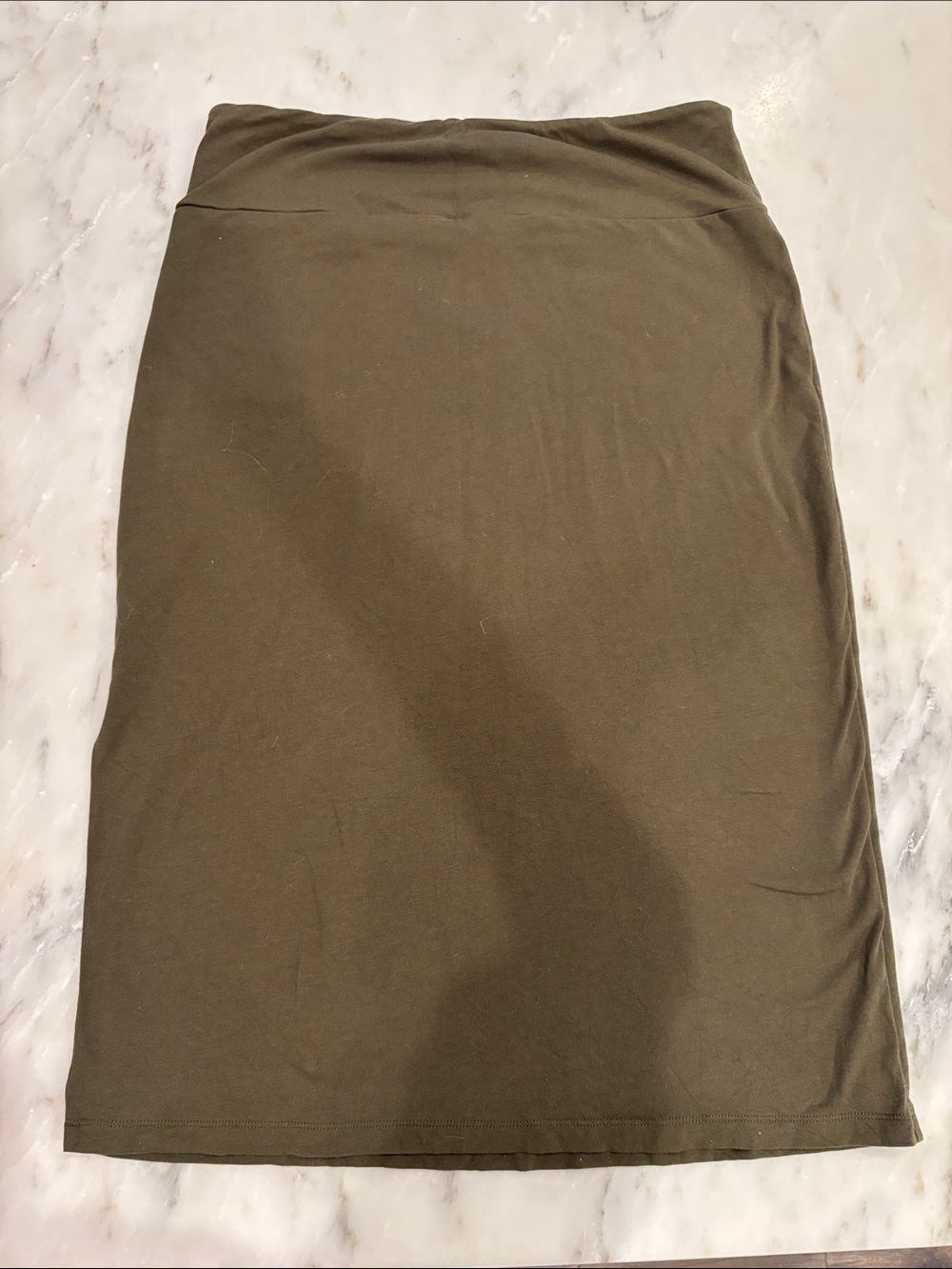 GUESS Olive Green Stretch Pencil Skirt